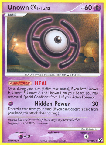 Unown H (29/106) [Diamond & Pearl: Great Encounters]