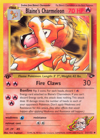 Blaine's Charmeleon (31/132) [Gym Challenge 1st Edition]