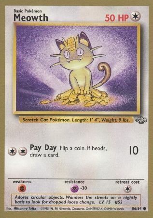 Meowth (56/64) (Gold Bordered Promo) [Jungle Unlimited]
