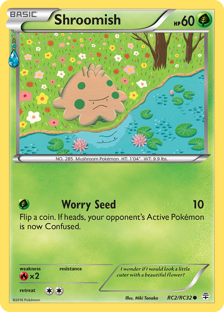 shroomish pokemon card and Breloom Lot - 24 Cards Grass Grass Tackle (10) Grass Shroomish 2016 XY: Generations #RC2/RC32