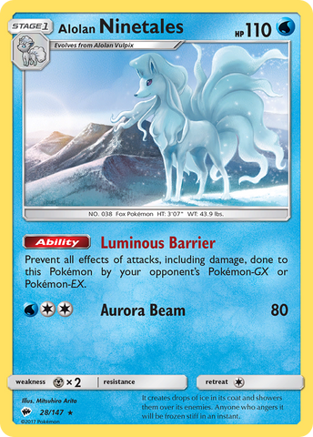 Alolan Ninetales (28/147) [Sun & Moon: Burning Shadows]