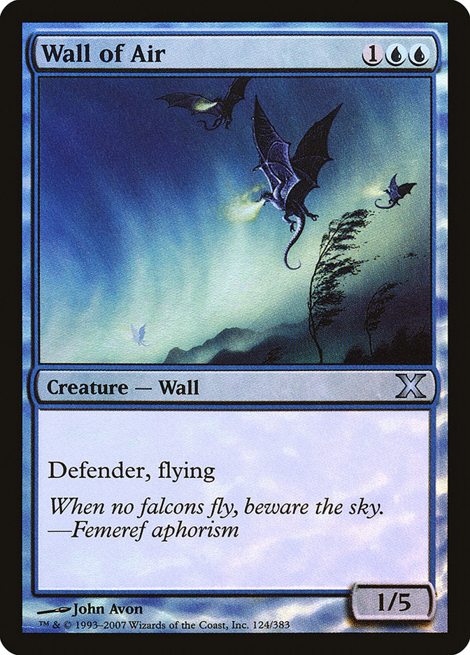 Wall of Air (Premium Foil) [Tenth Edition]