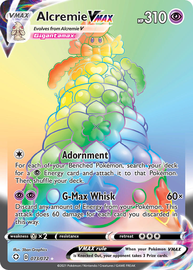 alcremie pokemon cards V 022/073 Full Art Ultra Rare Champion's Path Near Mint English OKACHEKE TCGplayer Tip Pokemon Alcremie