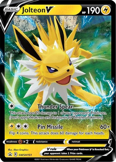 Jolteon V (SWSH151) [Sword & Shield: Black Star Promos] - Graded