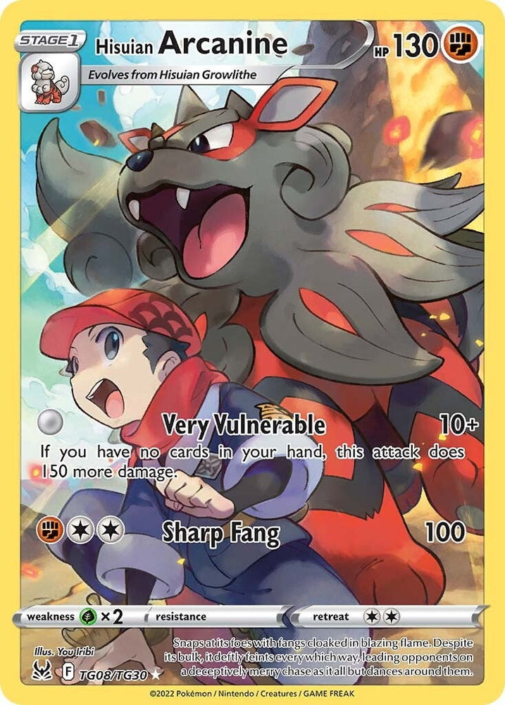 Hisuian Arcanine (TG08/TG30) [Sword & Shield: Lost Origin] - Graded