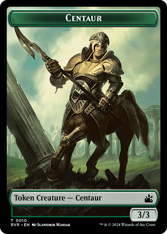 Elf Knight // Centaur Double-Sided Token [Ravnica Remastered Tokens]