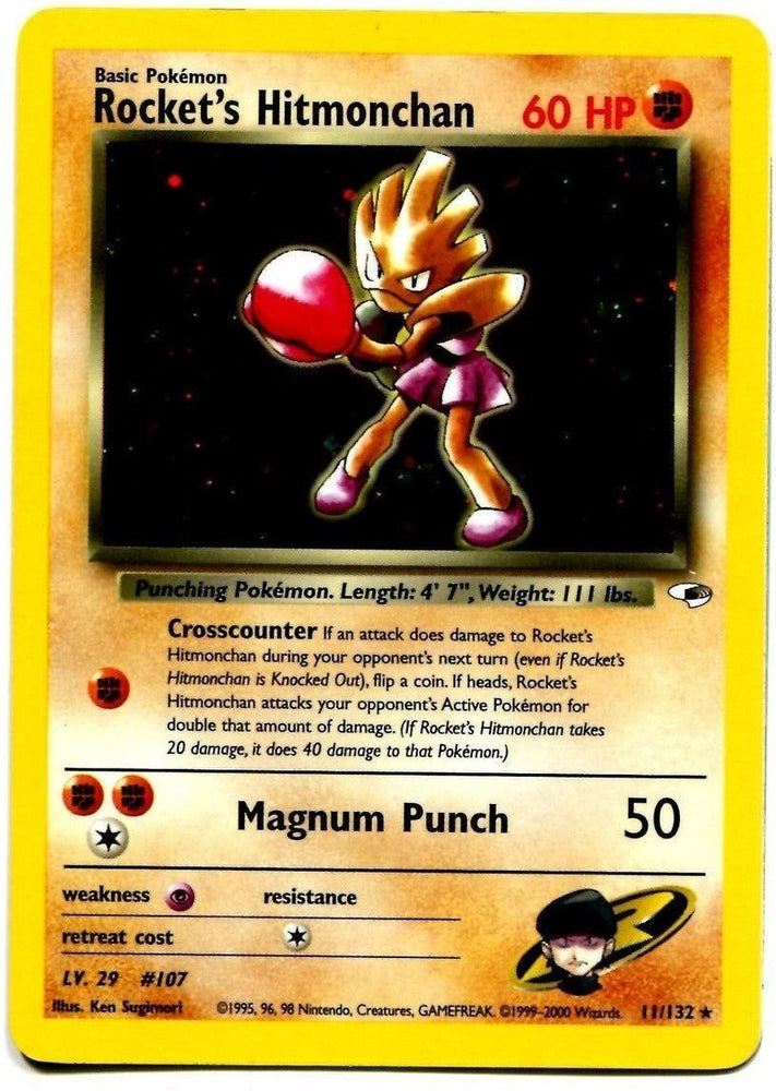 Rocket's Hitmonchan (11/132) [Gym Heroes] - Graded