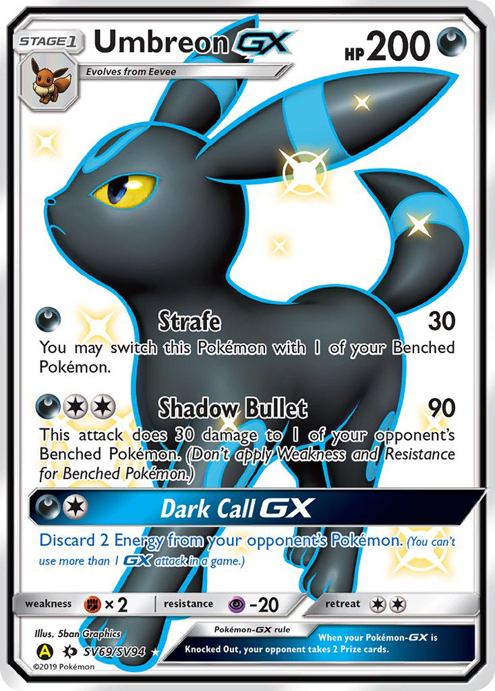 Umbreon GX (SV69/SV94) [Sun & Moon: Hidden Fates - Shiny Vault] - Graded