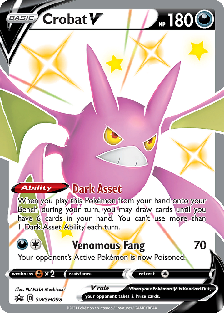 Crobat V (SWSH098) [Sword & Shield: Black Star Promos] - Graded