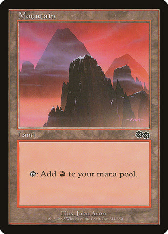 Mountain (344) [Urza's Saga]