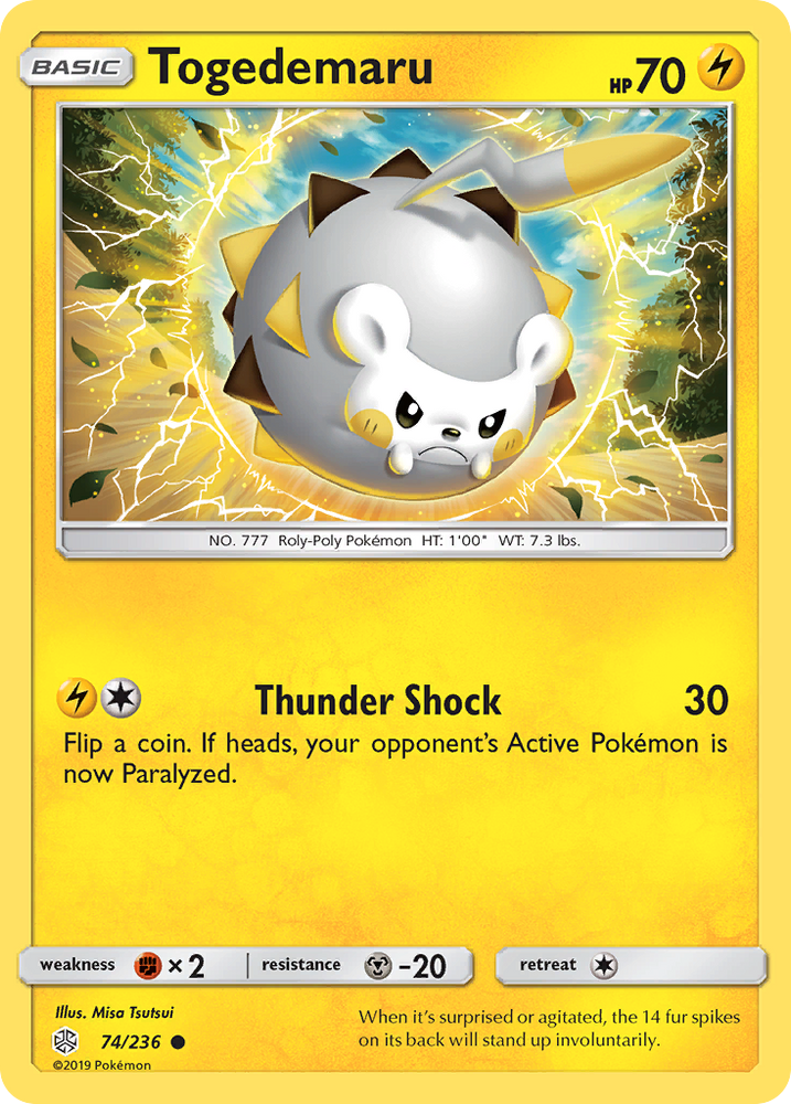 Togedemaru (74/236) [Sun & Moon: Cosmic Eclipse]