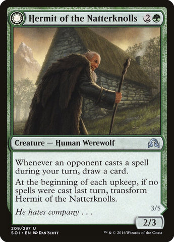 Hermit of the Natterknolls // Lone Wolf of the Natterknolls [Shadows over Innistrad]