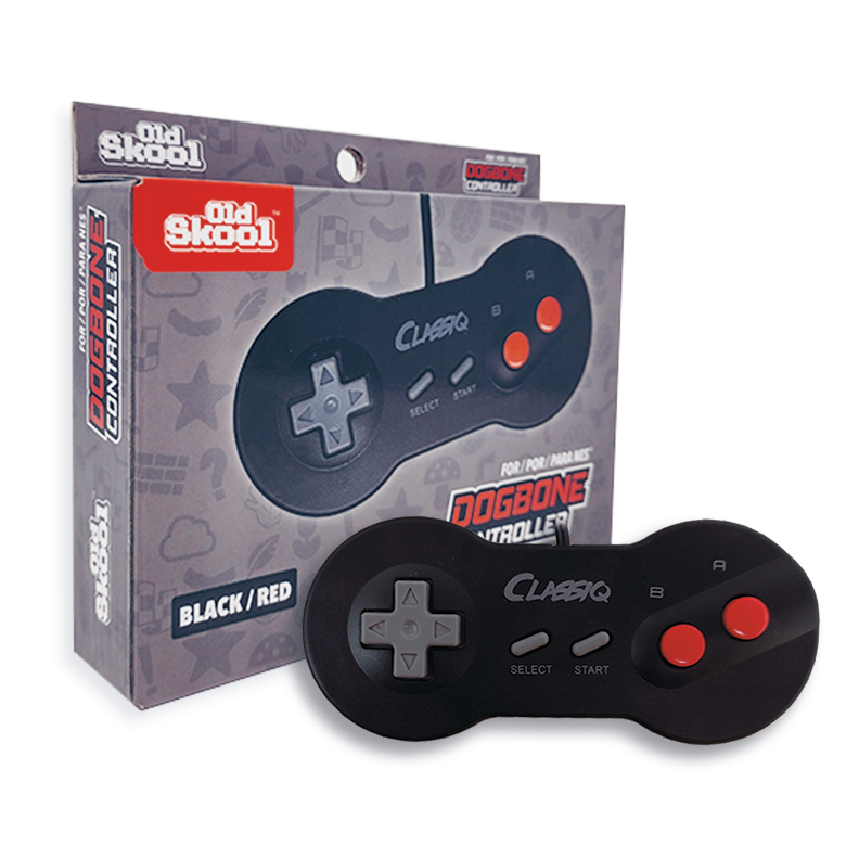 NES DOGBONE CONTROLLER (BLACK/ RED)
