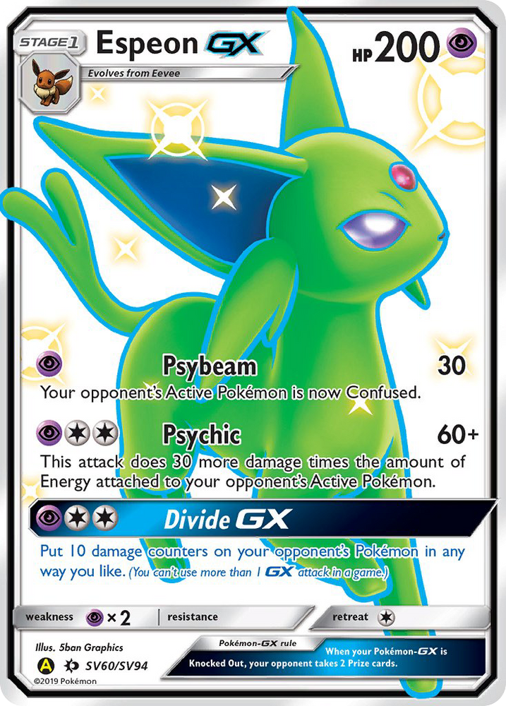 Espeon GX (SV60/SV94) [Sun & Moon: Hidden Fates - Shiny Vault] - Graded