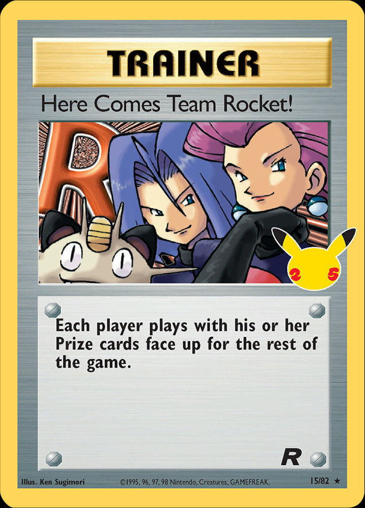 Here Comes Team Rocket! (15/82) [Celebrations: 25th Anniversary - Classic Collection] - Graded