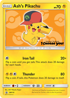 Ash's Pikachu (SM110) [Sun & Moon: Black Star Promos] - Graded