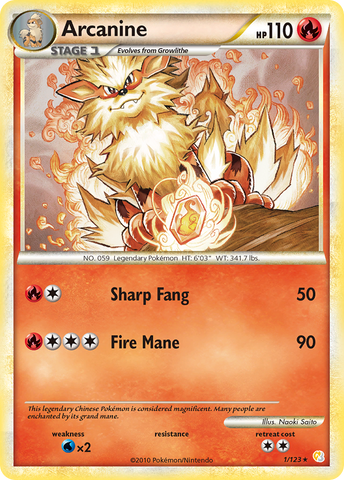 Arcanine (1/123) [HeartGold & SoulSilver: Base Set]