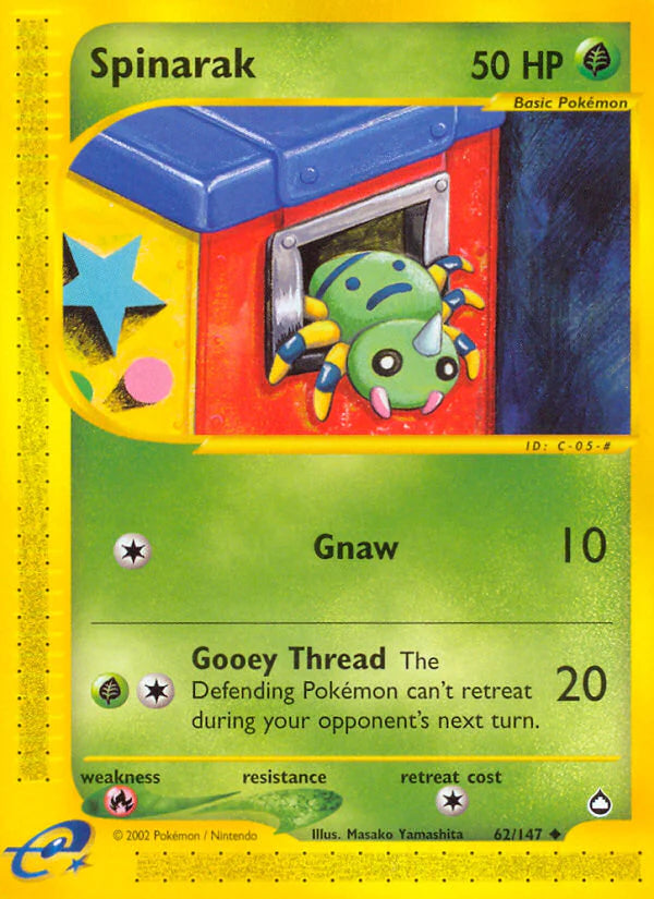 Spinarak (62/147) [Aquapolis] - Reverse - Graded