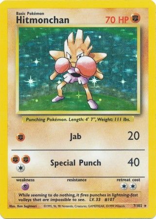 Hitmonchan (7/102) [Base Set] - Graded