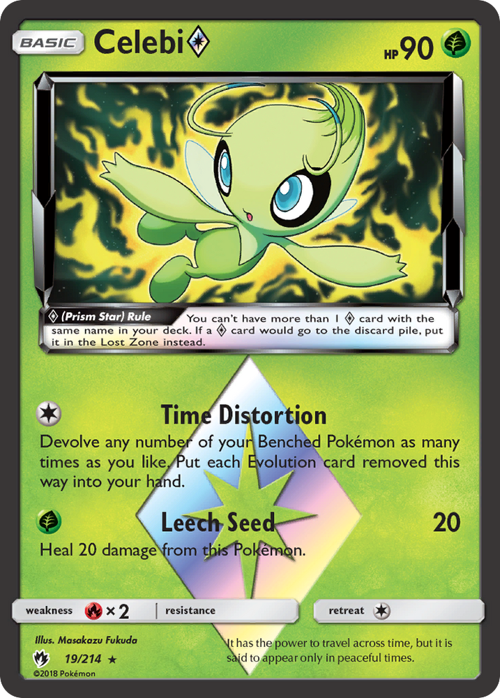 Celebi (19/214) (Prism Star) [Sun & Moon: Lost Thunder] - Graded
