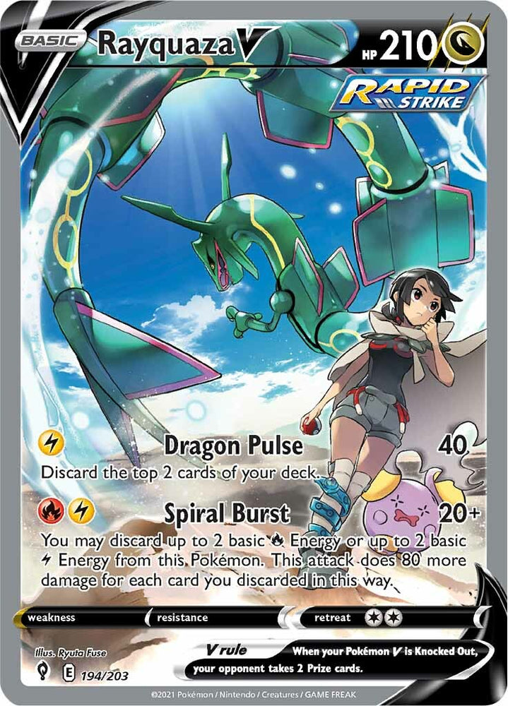 Rayquaza V (194/203) [Sword & Shield: Evolving Skies] - Graded