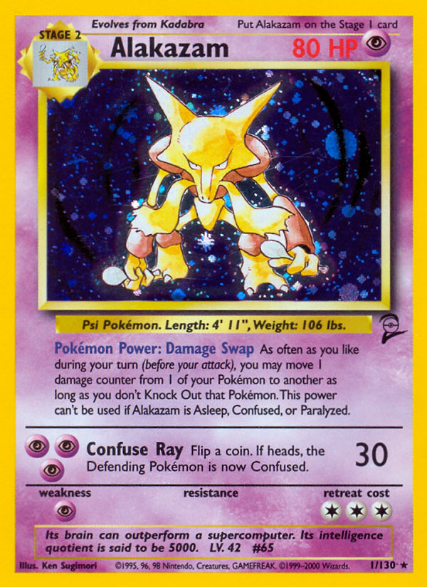 Alakazam (1/130) [Base Set 2] - Graded