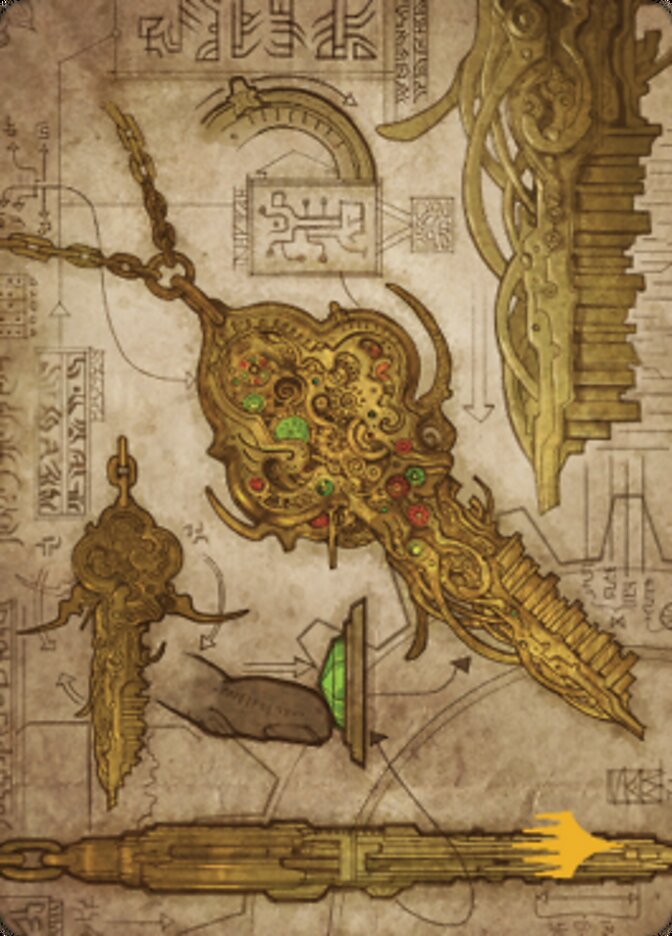 Key to the City Art Card (Gold-Stamped Planeswalker Symbol) [The Brothers' War Art Series]