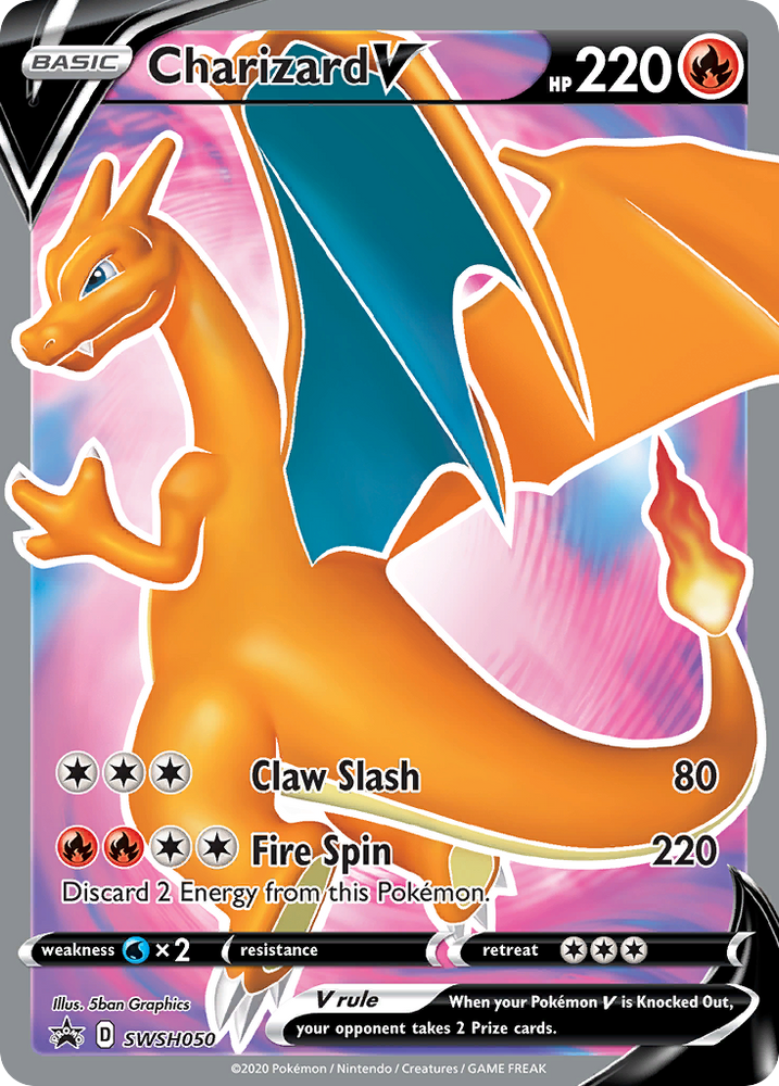 Charizard V (SWSH050) [Sword & Shield: Black Star Promos] - Graded