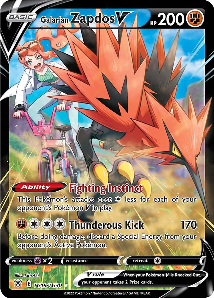 Galarian Zapdos V (TG19/TG30) [Sword & Shield: Astral Radiance] - Graded