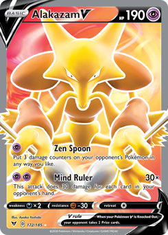 Alakazam V (172) [Sword & Shield: Vivid Voltage] - Graded