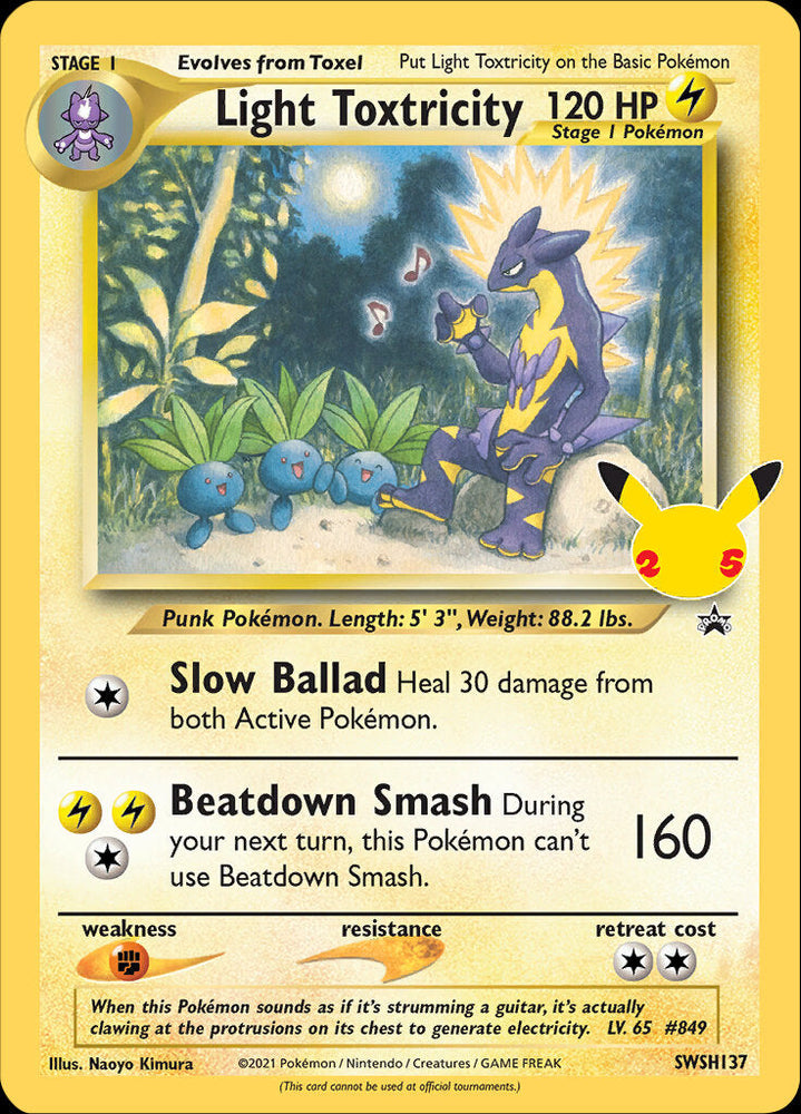 Light Toxtricity (SWSH137) (Celebrations) [Sword & Shield: Black Star Promos] - Graded