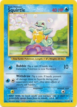 Squirtle (63/102) [Base Set] - Graded