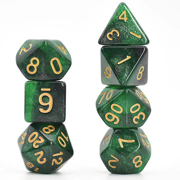 Black and Green Galaxy Dice - Foam Brain