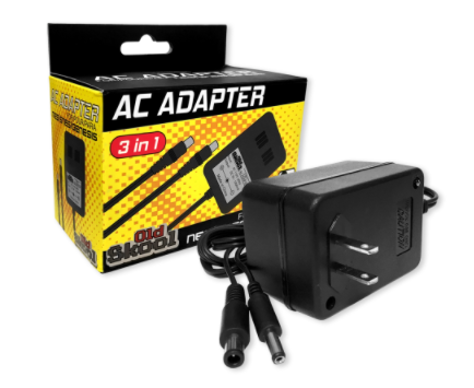 HEAVY WEIGHT PREMIUM 3IN1 AC ADAPTER (NES, SNES, GEN1) - Oldskool