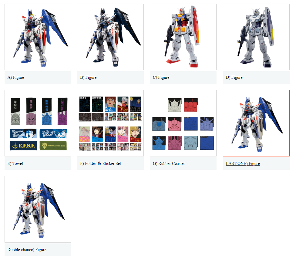 Banpresto Ichiban Kuji: Mobile Suit Gundam & Mobile Suit Gundam Seed
