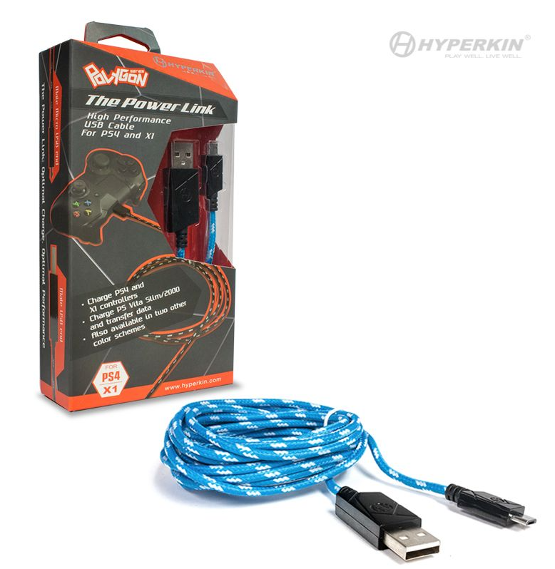 Power Link Braided Micro Charge Cable (PS4 / XBO) - Hyperkin